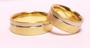 Vestuviniai žiedai Nr.145 (matiniai, platūs, iš geltono aukso)