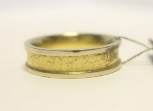 Vestuviniai žiedai Nr.85 (iš geltono arba raudono aukso, balto aukso kraštais)