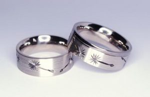 Vestuviniai žiedai Nr.95 (iš platinos, arba balto aukso)